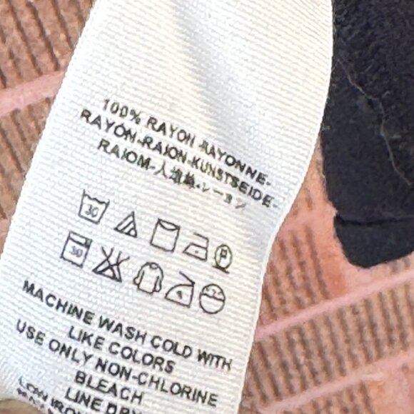 Free People M Black Button-Down Long-Sleeve Tunic Top With Ruffled Collar & Cuf - Picture 8 of 8